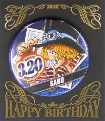 ONE PIECE ハッピーバースデー ホログラム缶バッジ サボ 2点セット