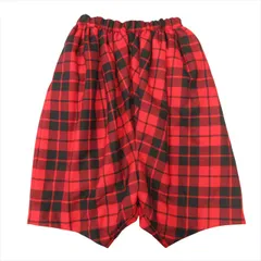 10aw コムデギャルソン COMME des GARCONS パデット ペンギン パンツ サルエル ワイド イージー クロップド チェック 中綿 ランウェイ着用アイテム アーカイブ XS 赤 レッド レディース