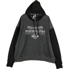 古着 ハーレーダビッドソン Harley-Davidson スカルウィング スウェットプルオーバーパーカー メンズXXL相当/eaa595685