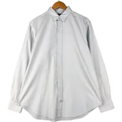 古着 ラルフローレン Ralph Lauren POLO by Ralph Lauren タブカラー 長袖 コットンストライプシャツ メンズL相当/eaa600592