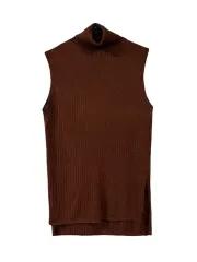 L UNIQLO ユニクロ ウール タートルネック ニットベスト