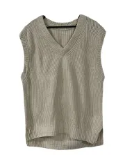M GU ジーユー Vネック オーバーサイズ ニットベスト