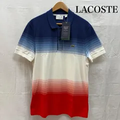 ラコステ 2020ss フランス製 PH5070L フララコ 鹿の子 グラデーション ワニロゴ ワッペン ポロシャツ メンズ 4 ISItems【USED】【古着】【中古】50146981