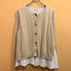 Y's for living カーディガン レイヤードデザイン ベージュ【送料込み】のサムネイル