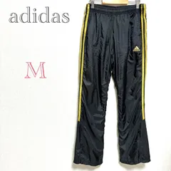 アディダス adidas【M】トラックパンツ サイドライン ３本線 ロゴ刺繍 メッシュ