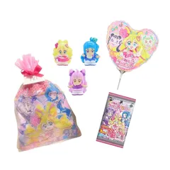 【新品】 【キミとアイドルプリキュア♪】キミとアイドルプリキュア♪　ギフトセット（スティックバルーン・すくい人形３つ・キラキラクリアカード付きガム）　入園・入学・子どもの日・お誕生日・発表会・クリスマスプレゼント 0