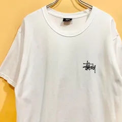 STUSSY 半袖Tシャツ 両面プリント ホワイト M【送料込み】