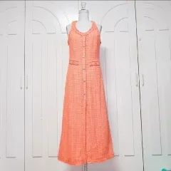 ザラ ロング ツイードワンピース M