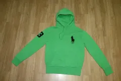 (95) ポロ ビックポニー / ライトグリーン 裏起毛パーカー コットン ニット