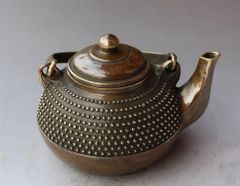 青花喜字纏枝蓮蓋缶 景徳鎮 陶磁器 装飾品 現代工芸品 美術品 置物