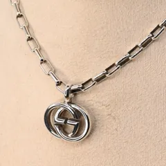 【研磨済】GUCCI シルバー インターロッキング ネックレス 長さ50cm Ag925 グッチ