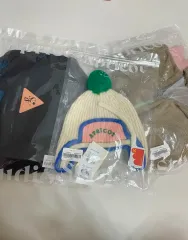 アプリコットスタジオ オールインワン ファー ジャケット アウター ニット ハット 帽子 ポーチ 3種 まとめ