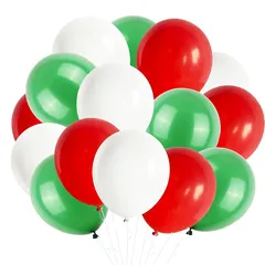 【迅速発送】BTZO バルーン ゴム風船 飾り付け クリスマス Christmas 50個入 10インチ 丸風船 ラテックスバルーン パーティーグッズ 誕生日 店舗装飾 パーティー 運動会 文化祭 レッド グリーン ホワイト 3色アソート 1