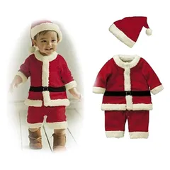 【新品】 [Ｋｉｐｚｅｕｉ] サンタクロース クリスマス服 サンタ服 クリスマス 衣装 コスプレ 子供用 コスプレ ベビー キッズ コスチューム 女の子 男の子 サンタ 帽子付き (男の子 110cm) 1