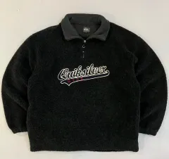 90s QUIKSILVER(クイックシルバー) ハーフジップアップ フリース ディープグレー