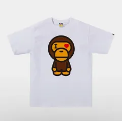 A BATHING APE ハート ベイビー マイロ Tシャツ 白 2XL XXL