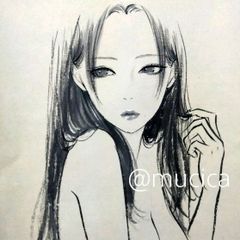 24113A 肉筆原画 手描きイラスト 水彩画 美人画 ドローイング 絵画