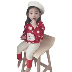 【新品】 [TKY-csheep] クリスマス サンタ コスプレ キッズ ルームウェア ベビー 赤ちゃん 子供服 トップス パンツ 上下 セット 可愛い 子供 男の子 女の子 衣装 仮装 可愛い なりきり 変身 キッズ コスチューム パーティー 誕生日 X 0