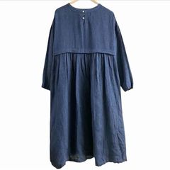 nest Robe 麻100% インディゴ カシュクール ロングワンピース - メルカリ