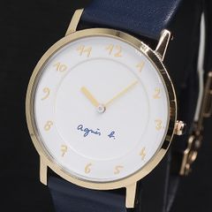 アニエスベー 腕時計 レディース クォーツ ピンクゴールド サックス