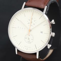 美品]ノットCC39・Rゴールド&アイボリー&グレージュベルト・電池交換