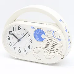 箱付 稼働 美品 シチズン ディフェリアR04 4RQA04-003 電池式 ホワイト文字盤 ラジオ 緊急時 発電機付 置時計 腕時計 2000000 NSK MST