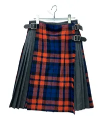 美品 オニールオブダブリン キルトスカート チェック レディース SIZE 10 (M) O’NEIL of DUBLIN