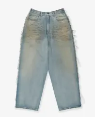 【ラッキー】　ニキ着用PROJECT GR ダメージ加工 ワイドパンツ ラッキー】 ニキ着用PROJECT GR ダメージ加工 ワイドパンツ ラッキー