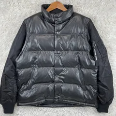 美品　GU×UNDERCOVER コンバーチブルパデッドブルゾン　Ｌサイズ　2way フェイクレザーダウンジャケット　ダウンベスト