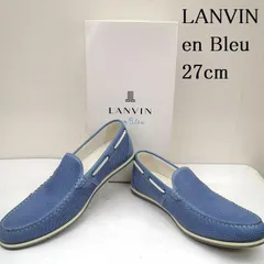 ランバンオンブルー レザ－ パンチング メッシュ ドライビング シューズ ローファー スリッポン メンズ 27.0cm ISItems【USED】【古着】【中古】50147047