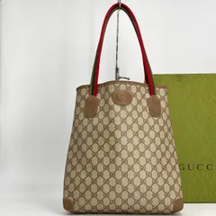 【品格が宿る古典美】　GUCCI オールドグッチ　トートバッグ GGスプリーム シェリーライン インターロッキング ロゴ型押し　ベージュ