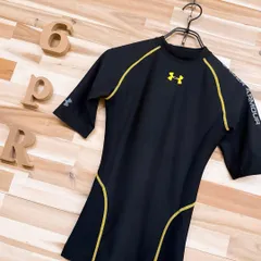 【アンダーアーマー】コンプレッション インナー ウェア 半袖Tシャツ SM黒×黄