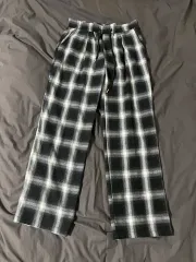 チェック ワイド パンツ