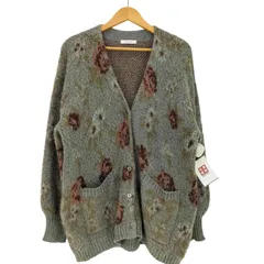 ジーナシス JEANASIS 5GフラワーラメフェザーVカーディガン レディース FREE 