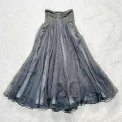 美品 LA BELLE ETUDE ラベルエチュード Belle vintage ベル ヴィンテージ ハイウエストデニムボリュームチュールスカート フリー