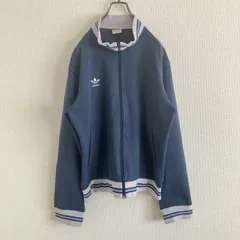 【稀少】80s adidas アディダスオリジナルス　ロゴ刺繍　トラックジャケットジャージ　L