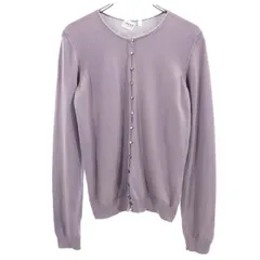 ARMANI アルマーニ ウール 長袖 カーディガン 44 ラベンダー レディース 古着