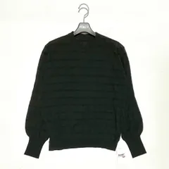 新品タグ付き MUSE de Deuxieme Classe ミューズドゥズィエムクラス ニット 22-080-520-4120-3-0 シアーボーダー プルオーバー ウール レーヨン ブラック FREE