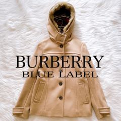 バーバリーブルーレーベル ファーコート ノバチェック ジャケット