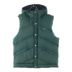極希少 SUPREME シュプリーム ロゴデザイン フーデッドダウンベスト 緑 極希少 SUPREME シュプリーム ロゴデザイン フーデッドダウンベスト 緑