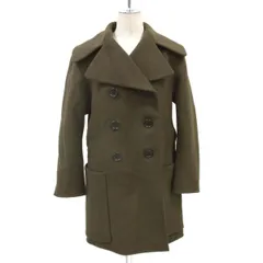 美品 定価24,900円◆UNIQLO+J ユニクロ×ジルサンダー ダブルフェイスピーコート ダブルブレスト ウールコート レディース