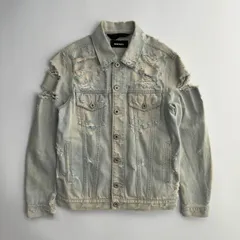 DIESEL (ディーゼル) 3rdタイプ クラッシュ加工 デニムジャケット トラッカージャケット サイズXS 古着