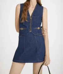 patou パトゥ　オーバーサイズ デニムジャケット PATOU パトゥ オーバーサイズデニムボンバージャケット XS 23 6万 ボア