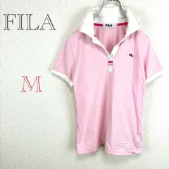 フィラ FILA【M】ポロシャツ 半袖カットソーシャツ 襟 ロゴ刺繍 スポーツ ゴルフ