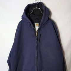 【Carhartt/カーハート】フルジップ スウェット パーカー アクティブジャケット ネイビー f161