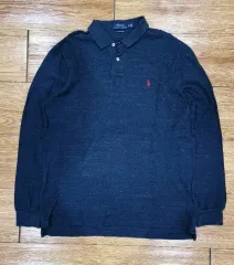 ポロ ラルフローレン 長袖 カラーTシャツ ネイビー