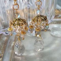 フリンジピアス シャンデリアピアス ステンレス イヤリング金具変更可 
