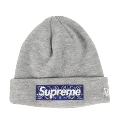 Supreme シュプリーム ビーニー / NEW ERA バンダナ ボックスロゴ ニット ビーニー (Box Logo Beanie) / ヘザーグレー / ブランド 帽子 ニットキャップ【メンズ】【中古】