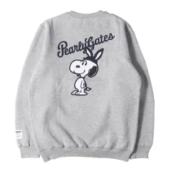 PEARLY GATES パーリー ゲイツ スウェット サイズ:5 / PEANUTS&CO. SNOOPY ワッペン ロゴ 刺繍 スウェットシャツ (053-0262301) / 裏起毛 / ヘザーグレー / トップス トレーナー【メンズ】【中古】のサムネイル