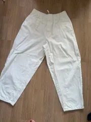 ユニクロ GU 白 デニム ワイド